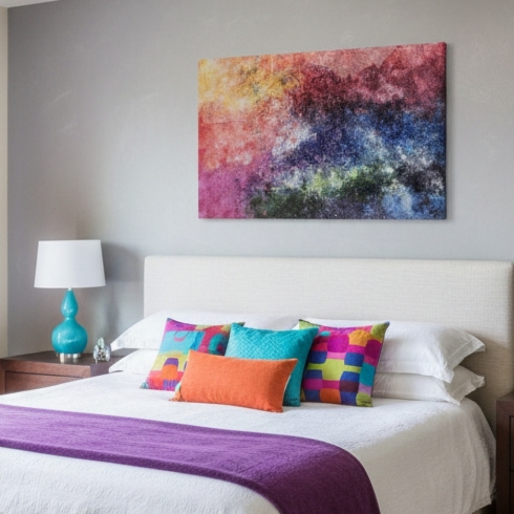 Handcrafted Rainbow Painting Colorful HandPainted Pride LGBTQIA Artwork Handmade